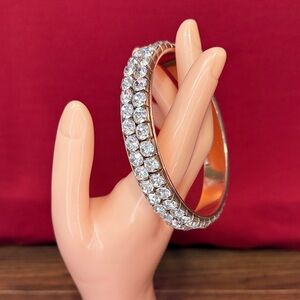 Dazzling Silver Tone Crystal Bracelet